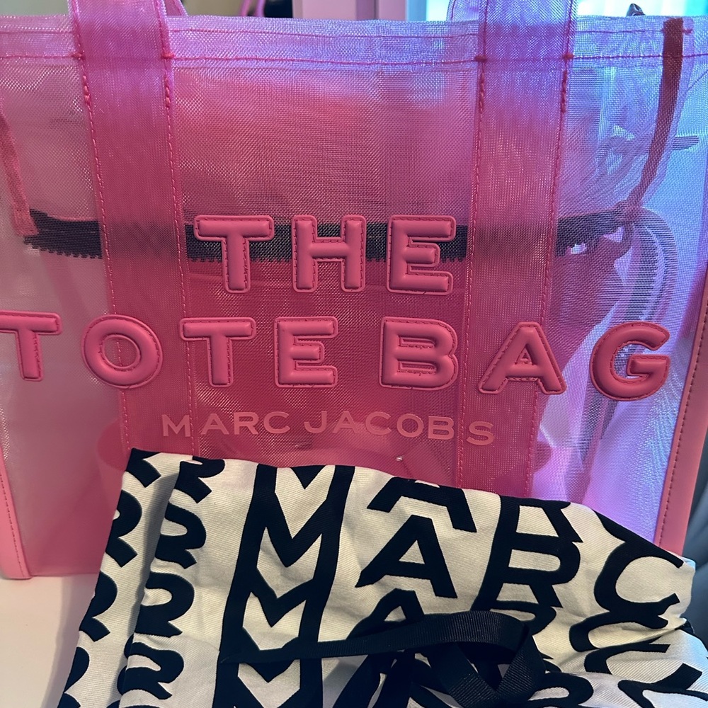 Rare Marc Jacobs  Candy Pink Medium Mesh Tote Bag